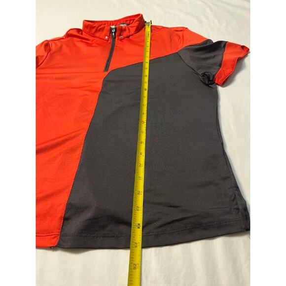 Jamie Sadock Performance Golf Polo Womens Large Quarter Zip Orange Black 92499 - Picture 7 of 8